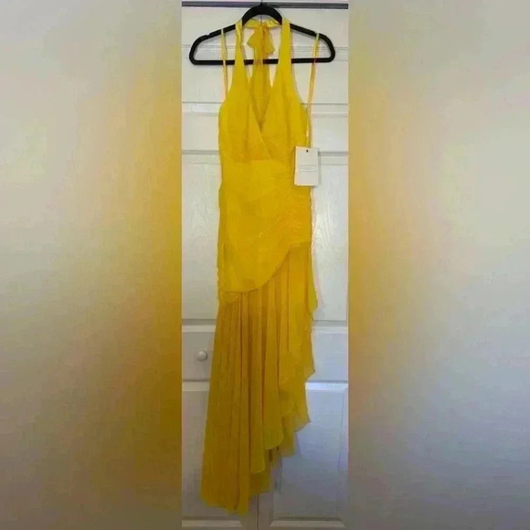 Ieena for Mac Duggal Asymmetrical Hem Dress Size 2 - Picture 5 of 9